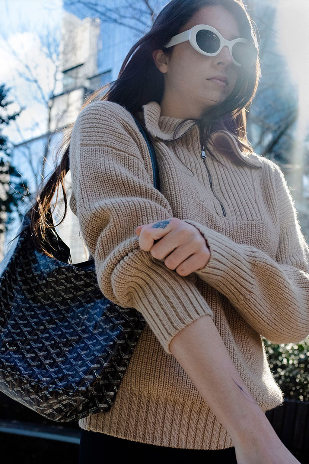 Kim Half-Zip Baby Alpaca Sweater