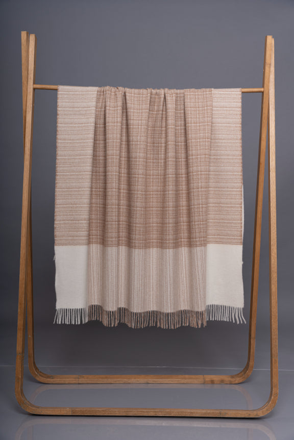 Classic Striped Baby Alpaca Blanket