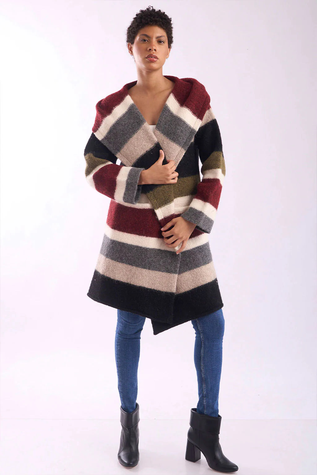 Mabel Alpaca Long Hooded Cardigan