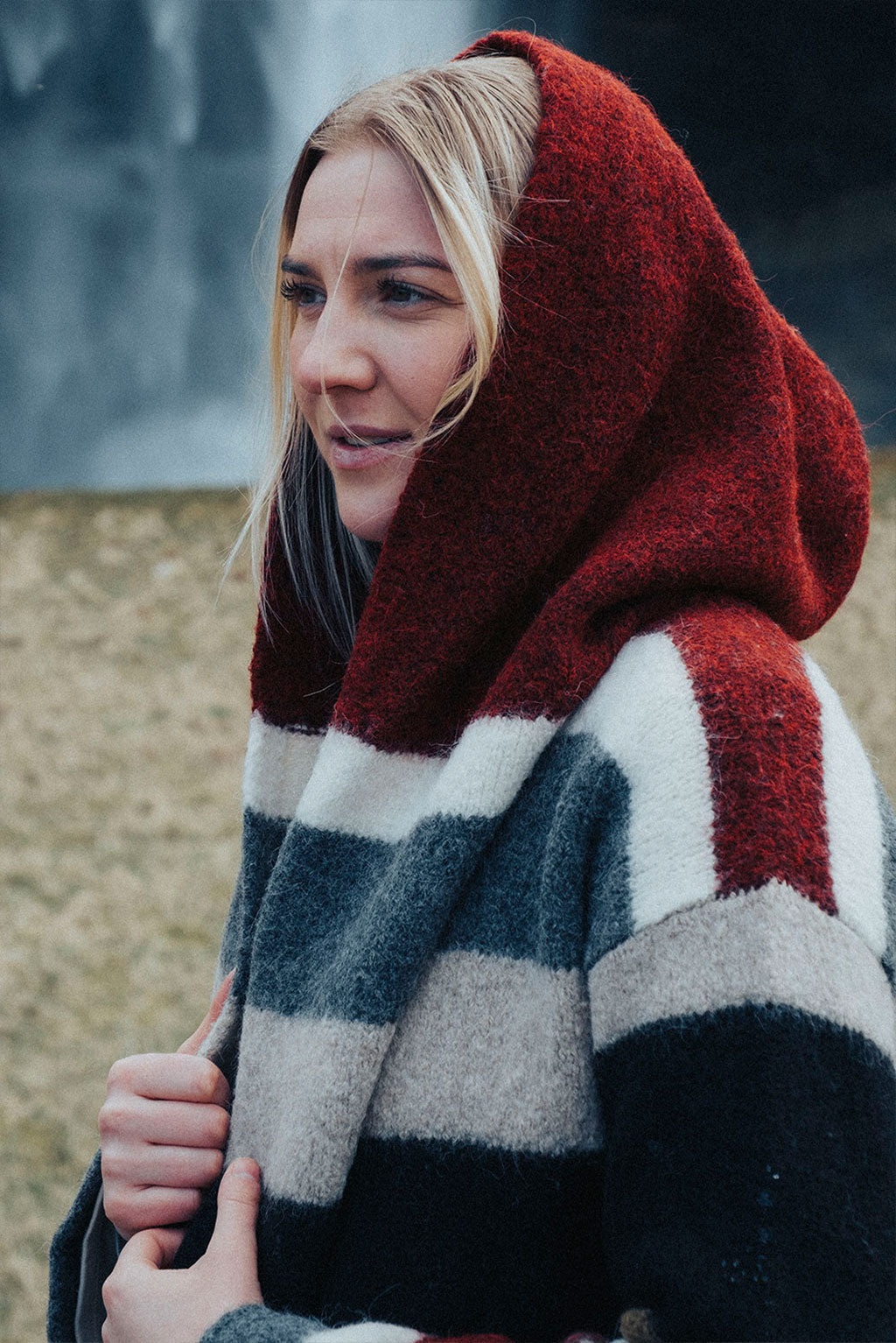 Mabel Alpaca Long Hooded Cardigan