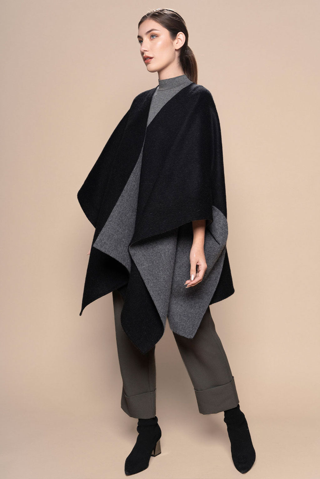Reversible Baby Alpaca Cape