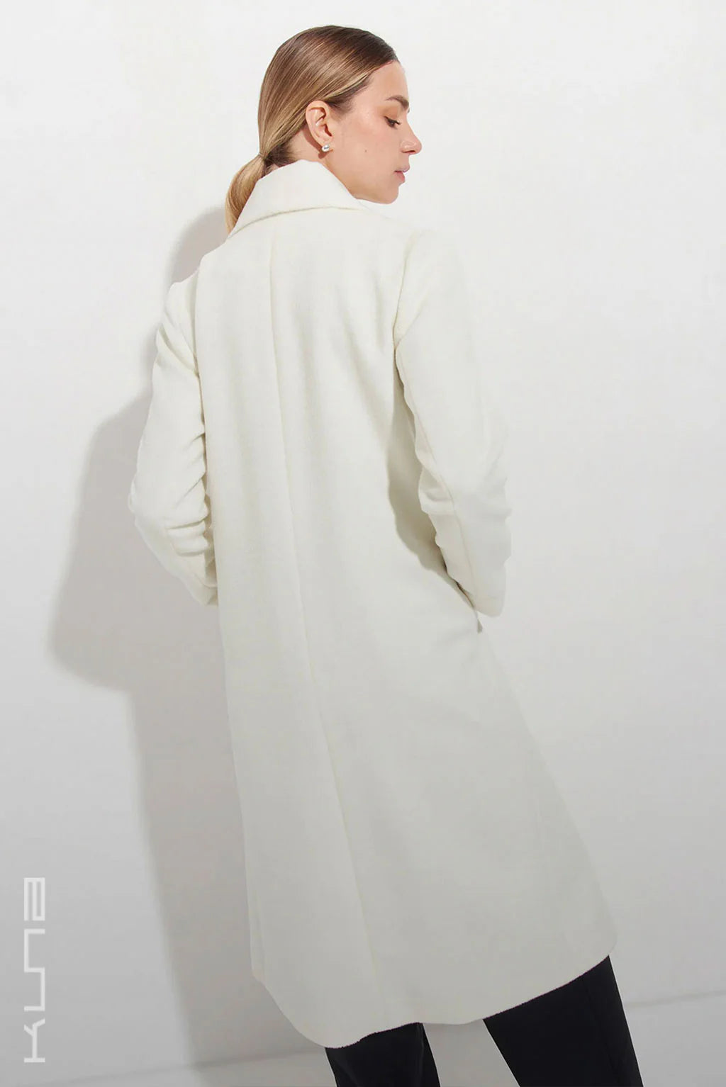 Long Baby Alpaca Swing Coat - Fitted