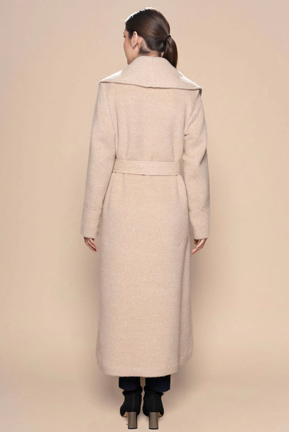 Long Belted Eco Alpaca Coat
