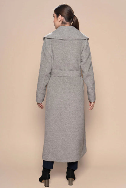 Long Belted Eco Alpaca Coat
