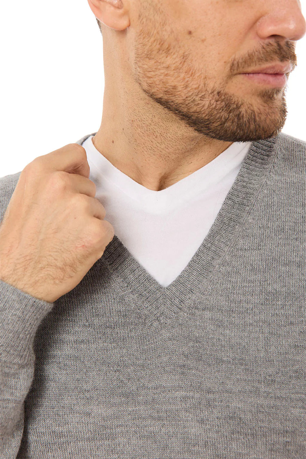Men's Royal Alpaca V-Neck Sweater