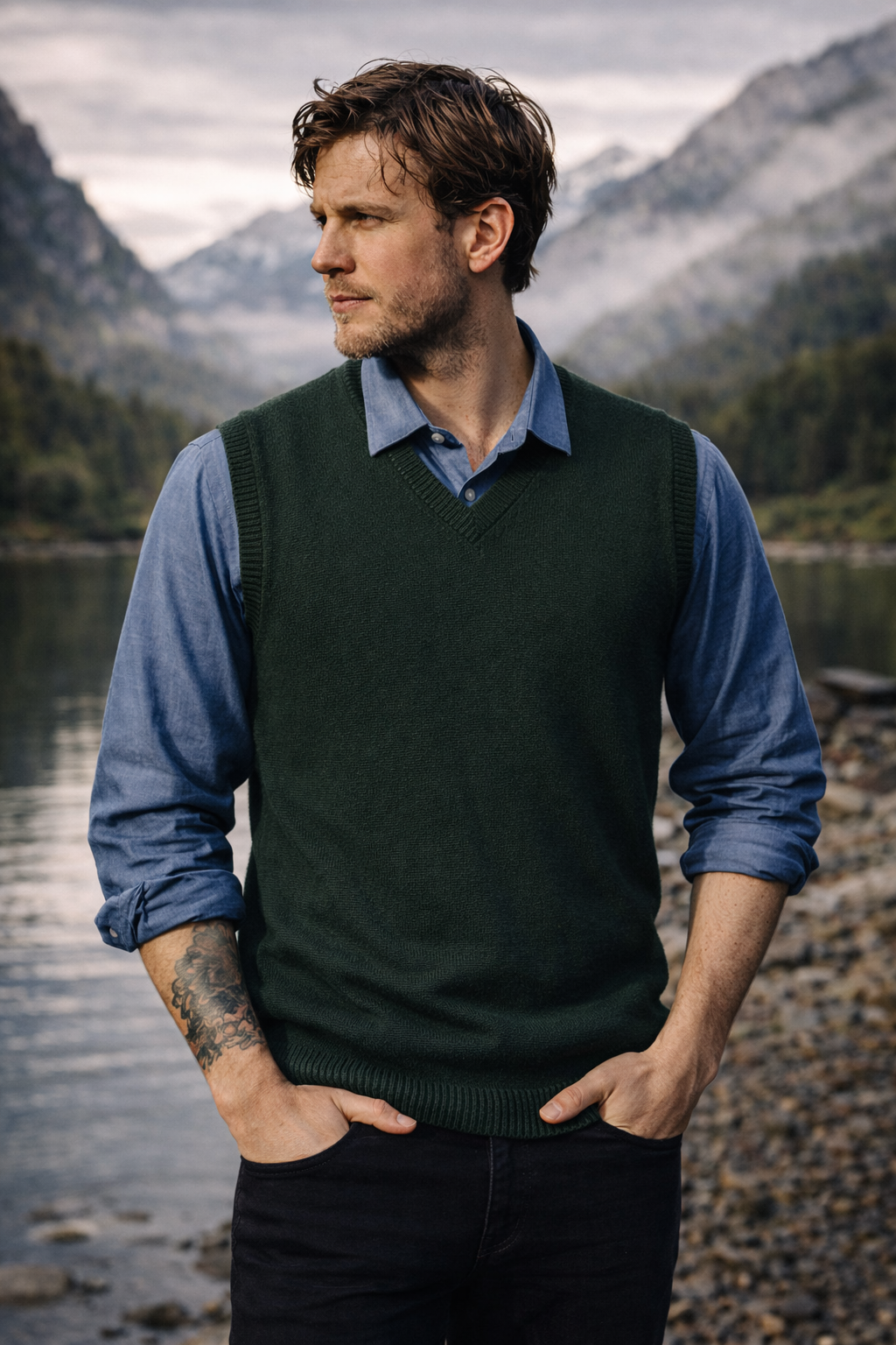 Men's Royal Alpaca Vest