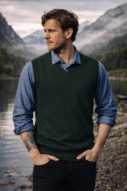 Men's Royal Alpaca Vest