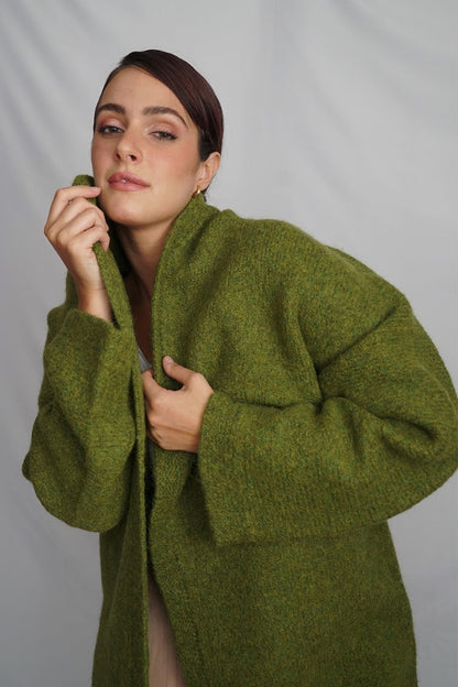 Belen Long Alpaca Cardigan / Knit Coat