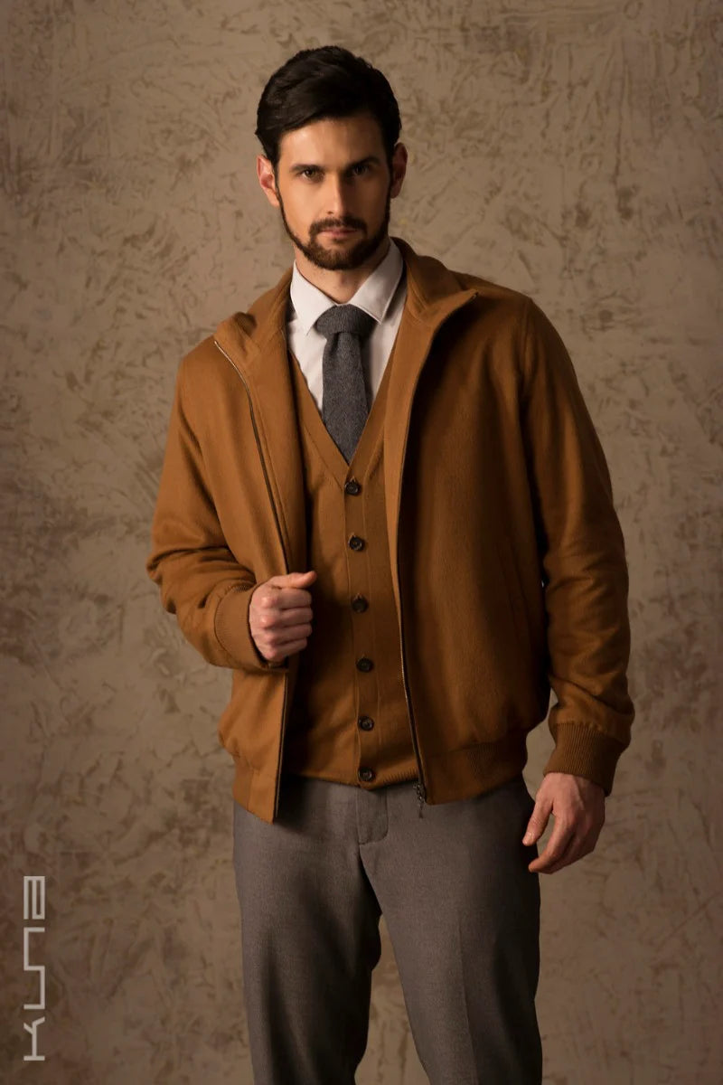 Benedict 100% Vicuña Bomber Jacket