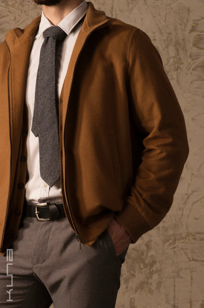 Benedict 100% Vicuña Bomber Jacket