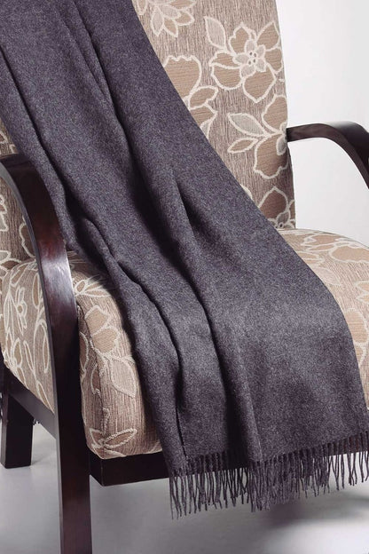 Solid Color 100% Baby Alpaca Blanket Throw