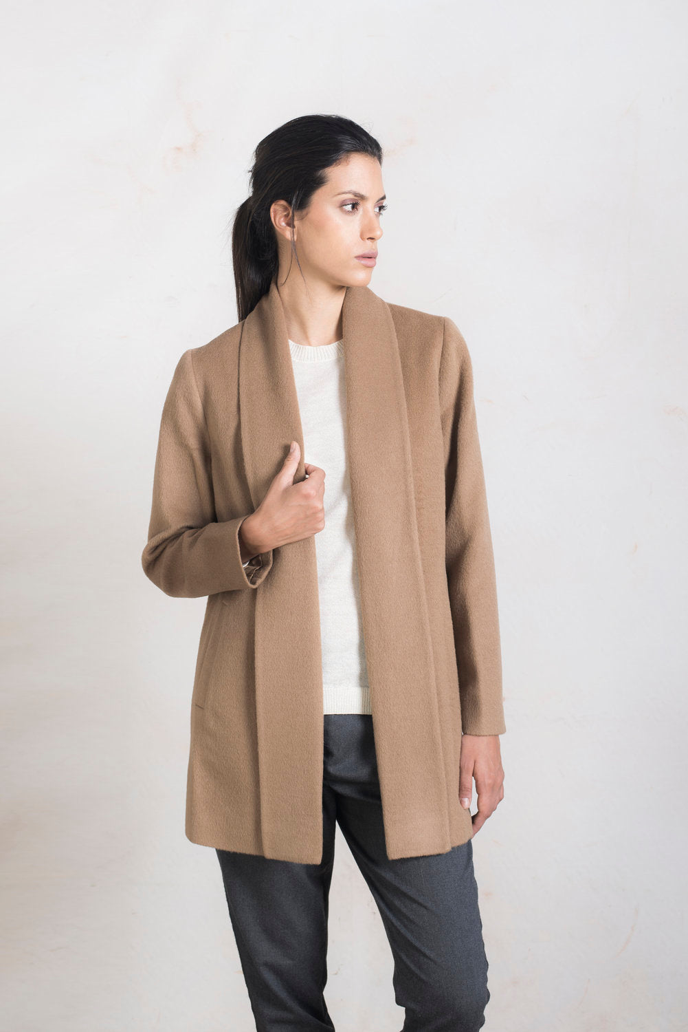 Essential Baby Alpaca Short Swing Coat