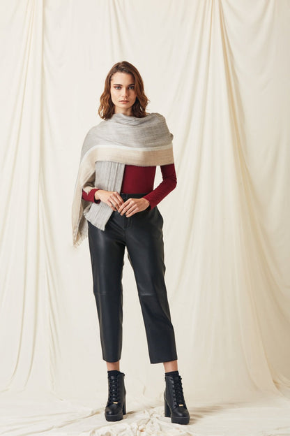 Eco Sateen Baby Alpaca & Silk Shawl