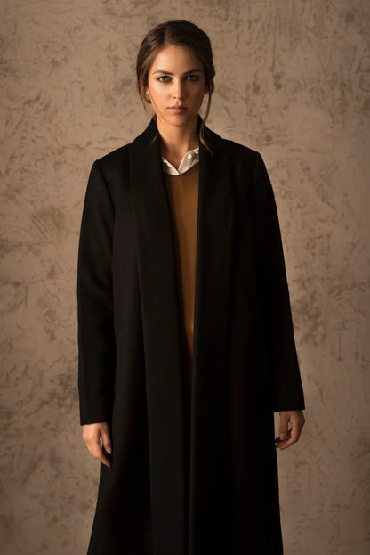 Long 100% Vicuña Swing Coat