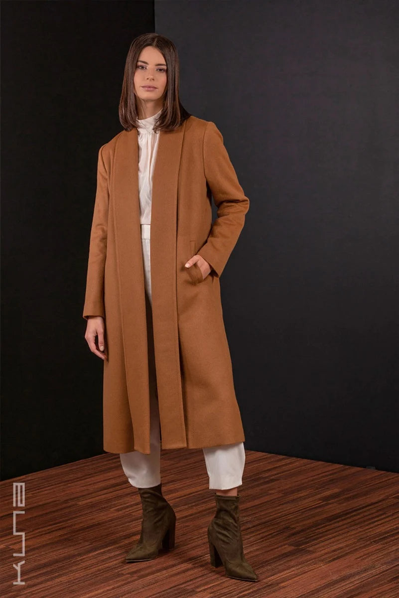 Long 100% Vicuña Swing Coat